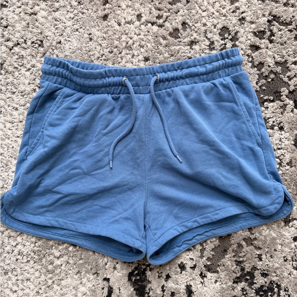 H&M Blue Lounge Shorts Size Small Drawstring Elastic Waist Casual Shorts